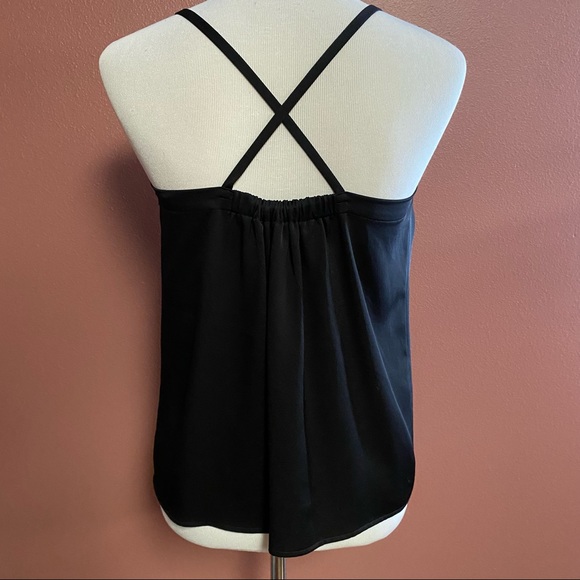 Vince. cross back basic black tank top in size XS silky material - Picture 3 of 6
